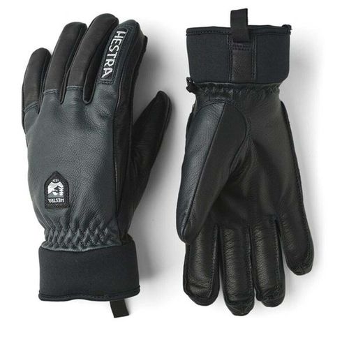 Hestra army leather wool gloves black