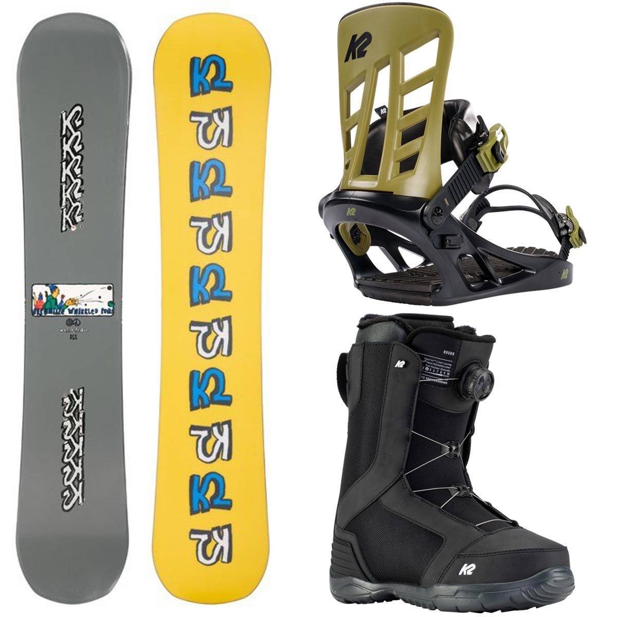 K2 snowboard package