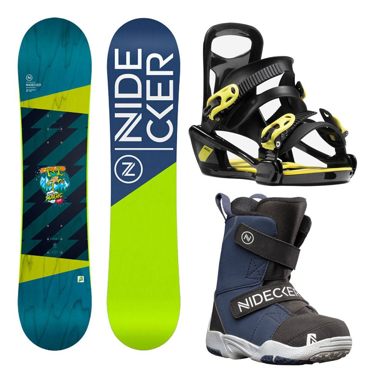 Kids nidecker snowboard package