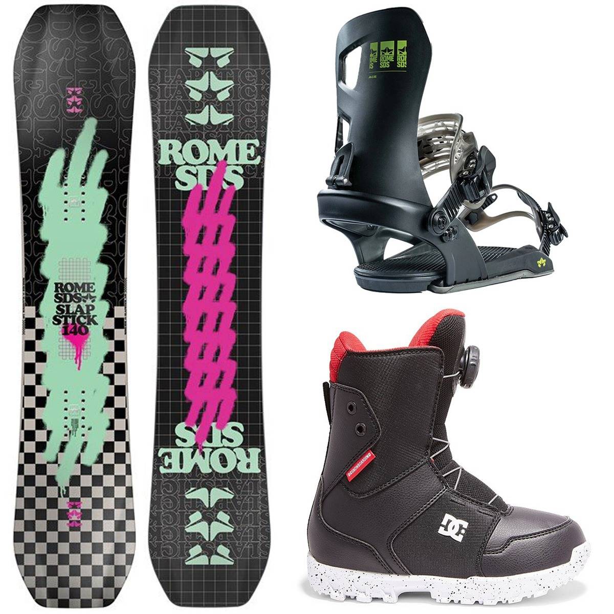 Kids rome snowboard package